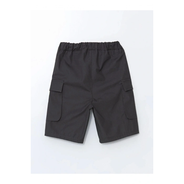 LCW Kids Antrasit Beli Lastikli Cepli Erkek Çocuk Şort