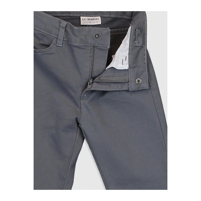 LCW Kids Antrasit Kız Çocuk Slim Pantolon