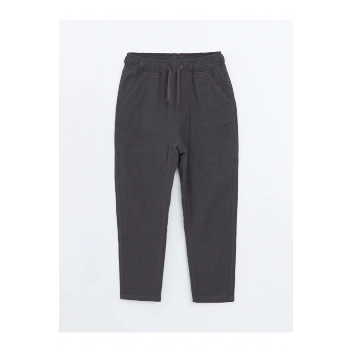 LCW Kids Antrasit Standart Kalıp Bağcıklı Erkek Bebek Pantolon