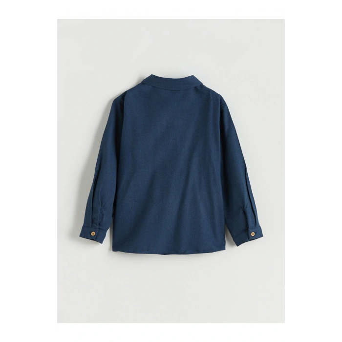 LCW Kids Basic Gabardin Uzun Kollu Erkek Çocuk Gömlek