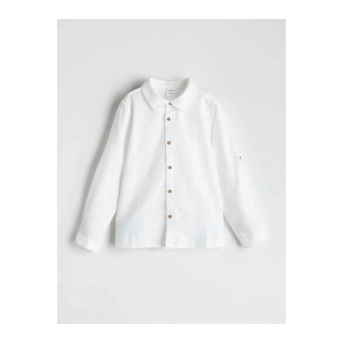 LCW Kids Basic Uzun Kollu Erkek Çocuk Gömlek (W5)
