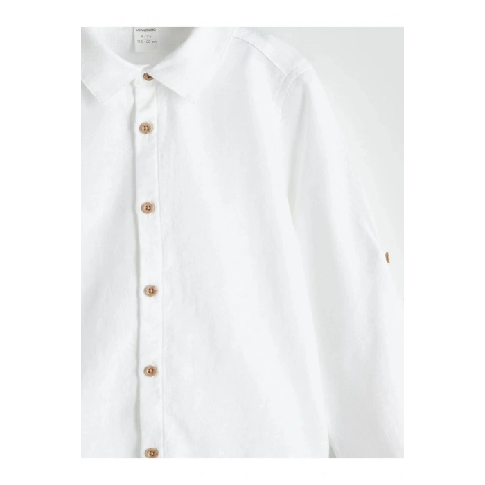 LCW Kids Basic Uzun Kollu Erkek Çocuk Gömlek (W5)