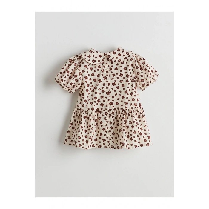 LCW Kids Bebe Yaka Çiçekli Kız Çocuk Gömlek