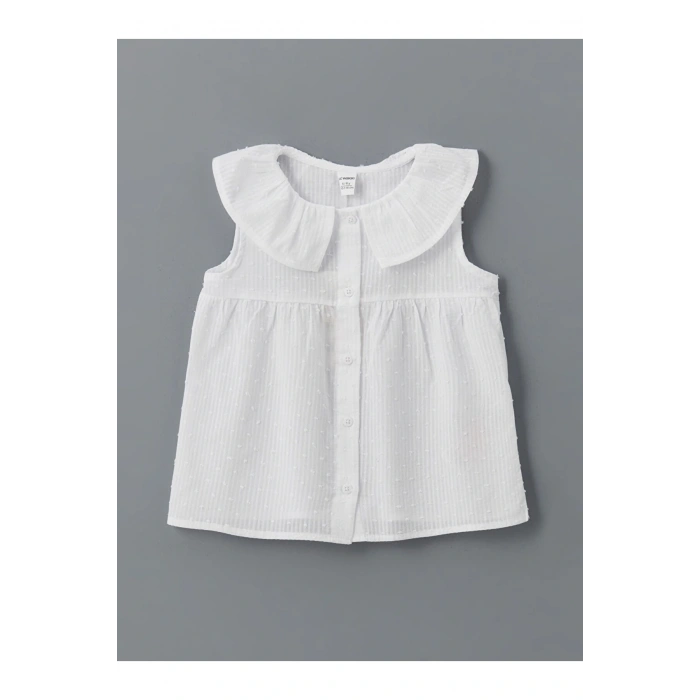LCW Kids Bebe Yaka Kız Çocuk Gömlek