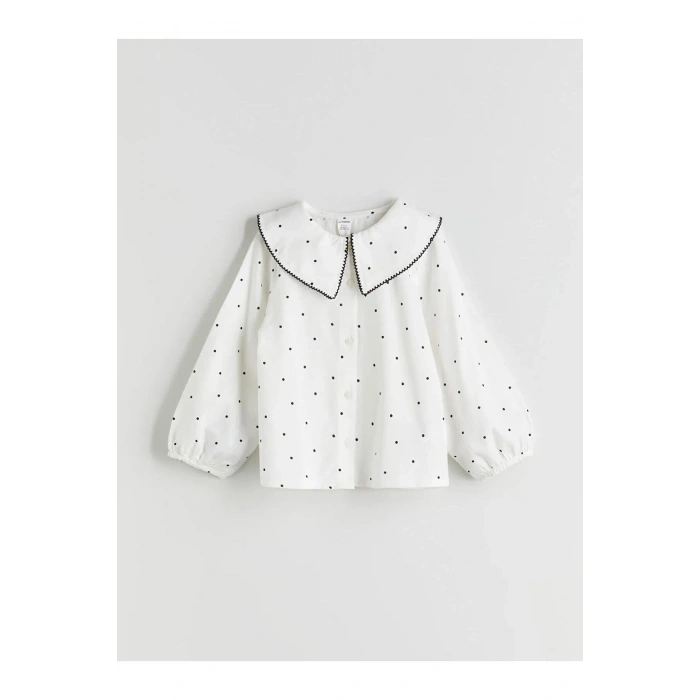 LCW Kids Bebe Yaka Puantiye Kız Çocuk Bluz (W5)