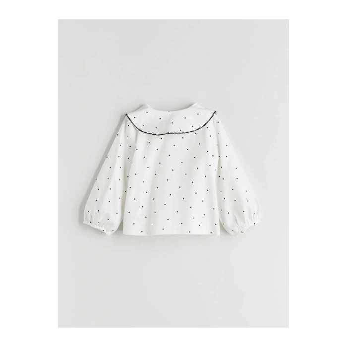 LCW Kids Bebe Yaka Puantiye Kız Çocuk Bluz (W5)