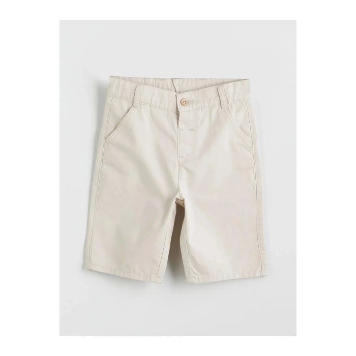 LCW Kids Bej Beli Lastikli Basic Erkek Çocuk Şort