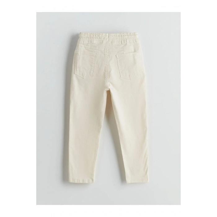 LCW Kids Bej Beli Lastikli Gabardin Erkek Çocuk Pantolon