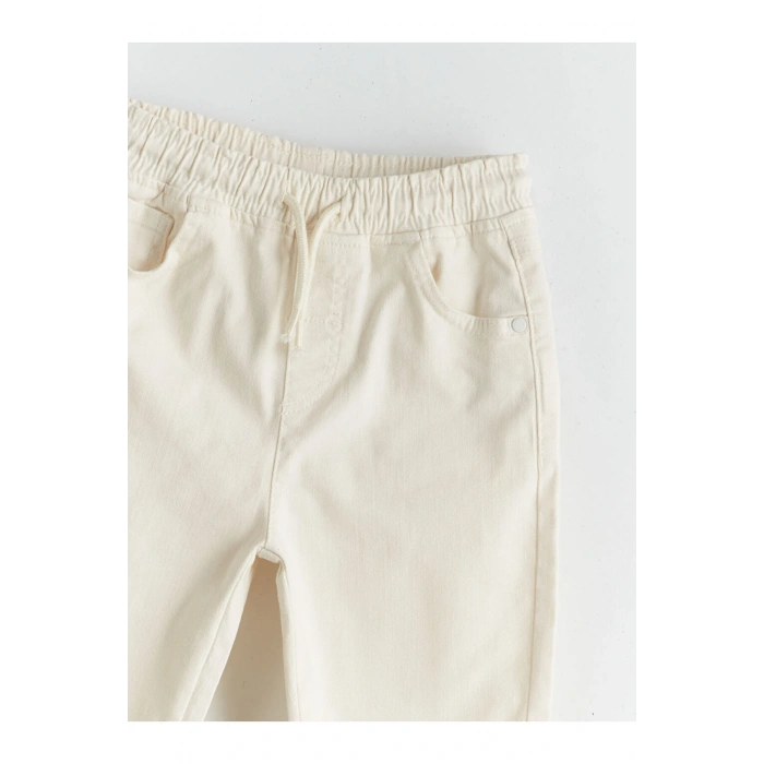 LCW Kids Bej Beli Lastikli Gabardin Erkek Çocuk Pantolon