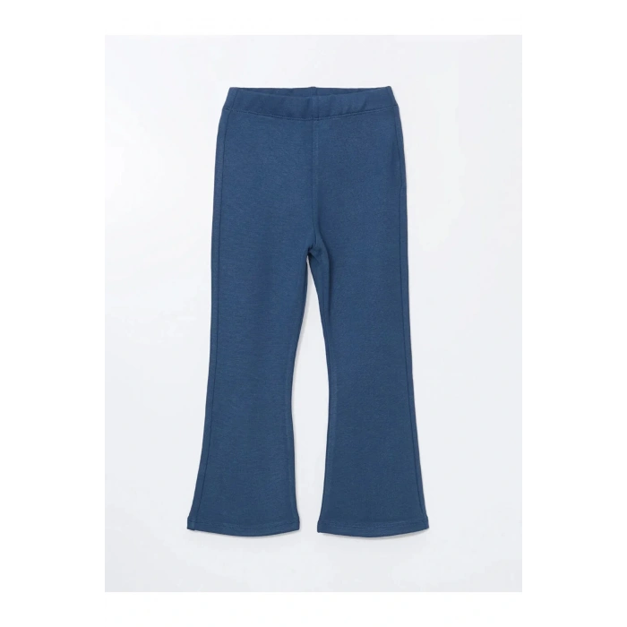 LCW Kids Bej Bisiklet Yaka Çiçekli Kız Çocuk Sweatshirt ve Tayt Pantolon 2li