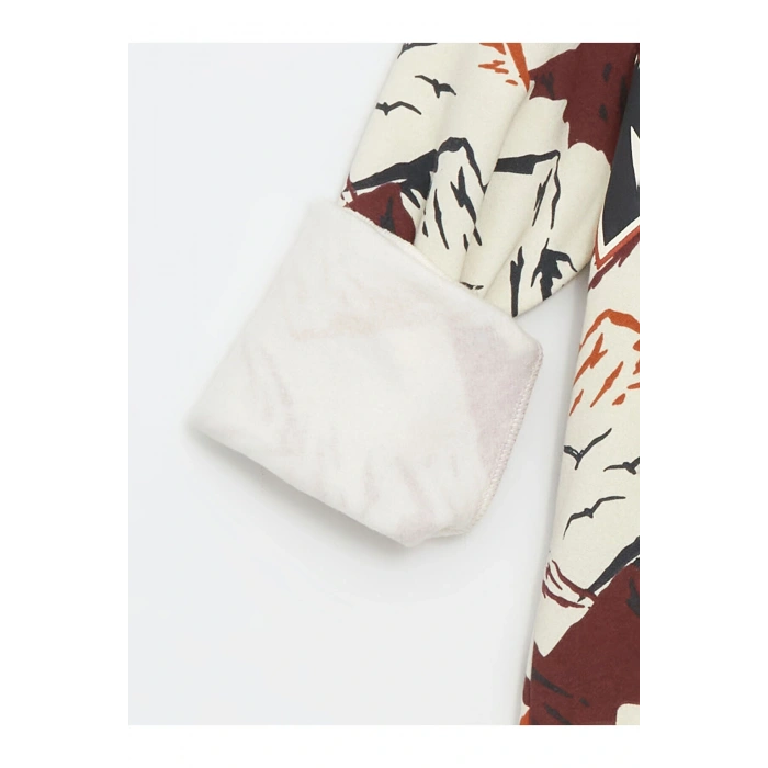 LCW Kids Bej Kapüşonlu Erkek Çocuk Kalın Sweatshirt