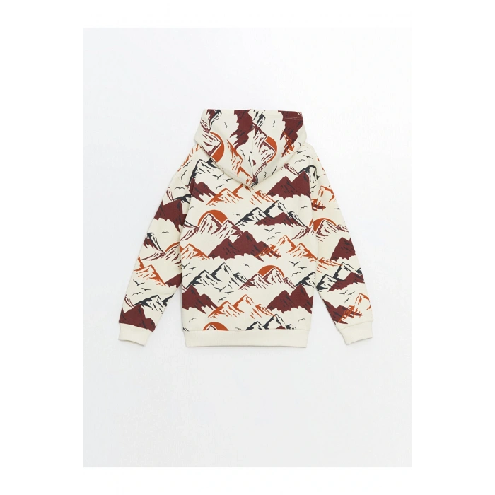 LCW Kids Bej Kapüşonlu Erkek Çocuk Kalın Sweatshirt
