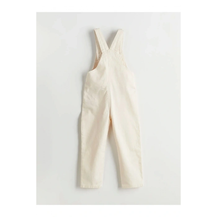 LCW Kids Bej Kare Yaka Gabardin Erkek Çocuk Salopet