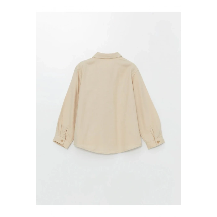 LCW Kids Bej Uzun Kollu Basic Erkek Çocuk Gömlek