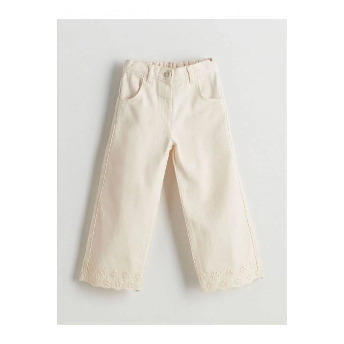 LCW Kids Beli Ayarlanabilir Kız Çocuk Gabardin Pantolon