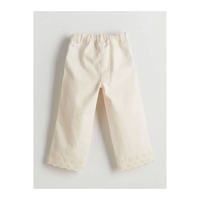 LCW Kids Beli Ayarlanabilir Kız Çocuk Gabardin Pantolon