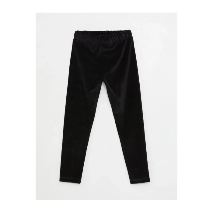 LCW Kids Beli Lastikli Basic Kız Çocuk Kadife Kalın Yüksek Pamuklu Tayt