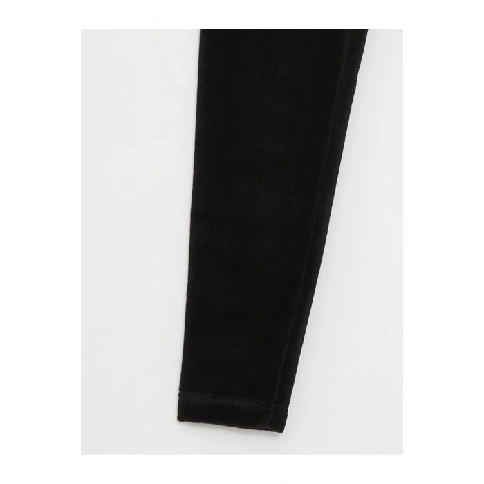 LCW Kids Beli Lastikli Basic Kız Çocuk Kadife Kalın Yüksek Pamuklu Tayt