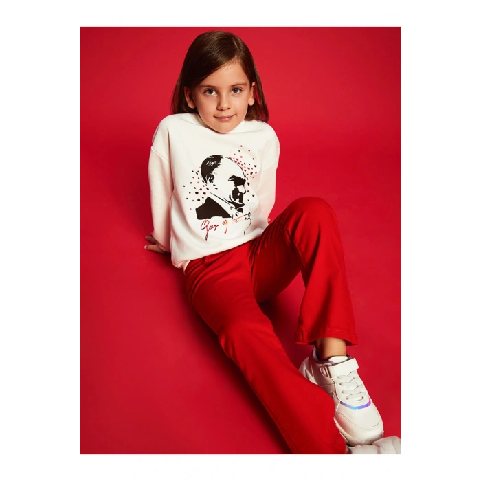 LCW Kids Beli Lastikli Basic Kız Çocuk Pantolon (W4)