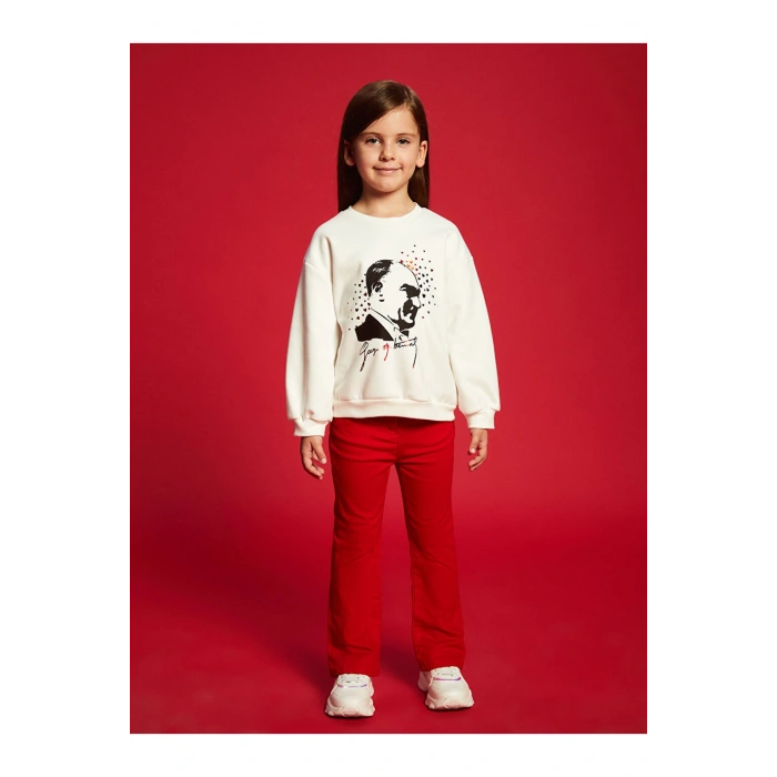 LCW Kids Beli Lastikli Basic Kız Çocuk Pantolon (W4)