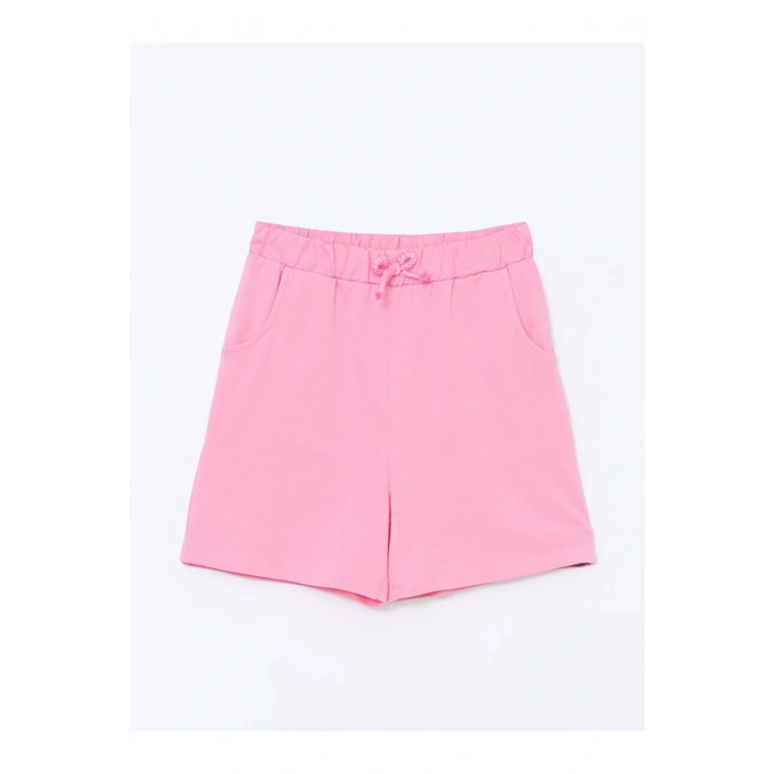 LCW Kids Beli Lastikli Basic Kız Çocuk Şort