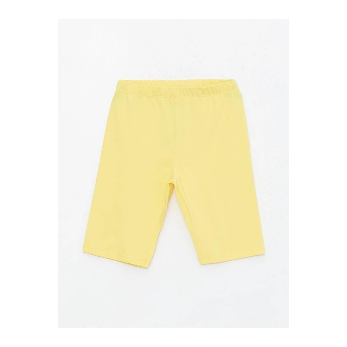 LCW Kids Beli Lastikli Basic Pamuklu Kız Çocuk Kısa Tayt