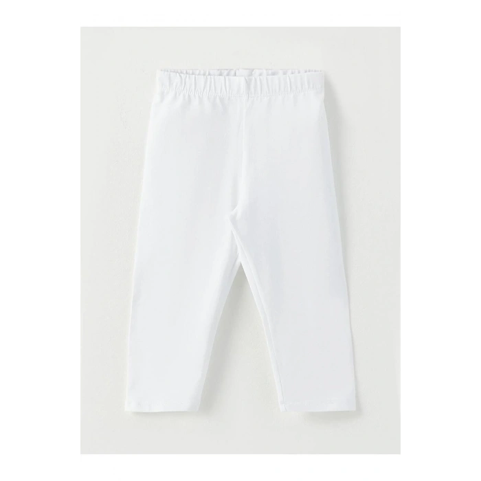 LCW Kids Beli Lastikli Basic Pamuklu Kız Çocuk Tayt