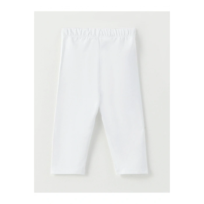 LCW Kids Beli Lastikli Basic Pamuklu Kız Çocuk Tayt