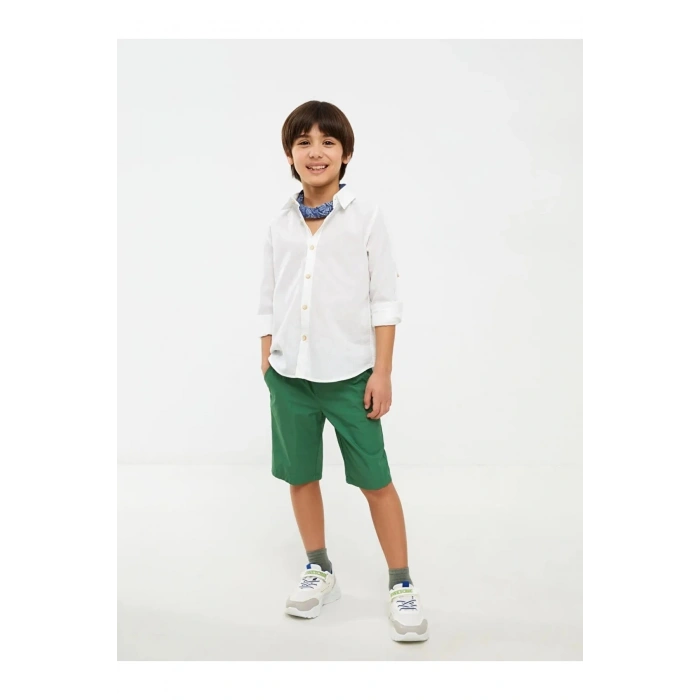 Lcw Kids Beli Lastikli Basic Poplin Erkek Çocuk Şort