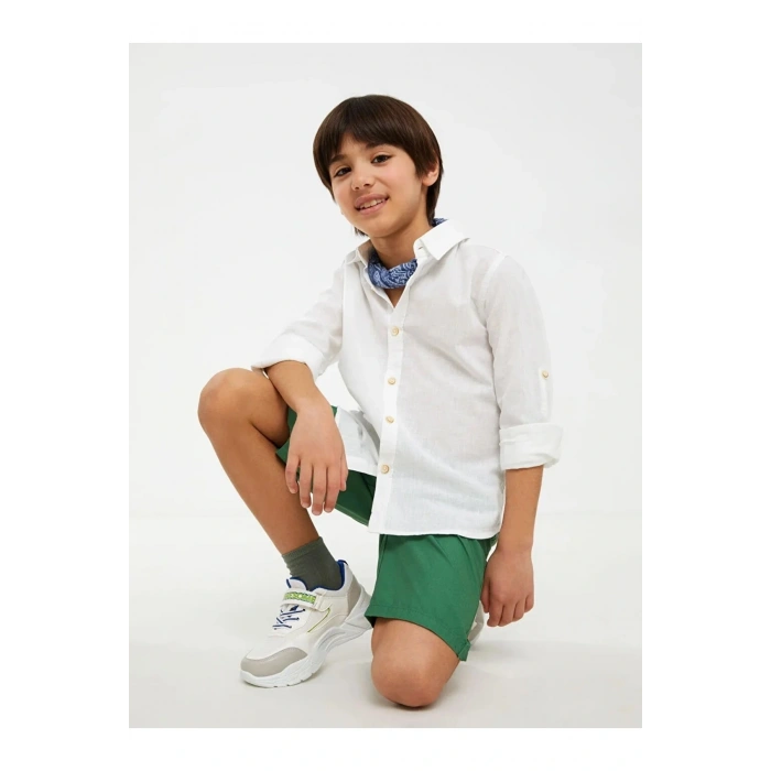 Lcw Kids Beli Lastikli Basic Poplin Erkek Çocuk Şort