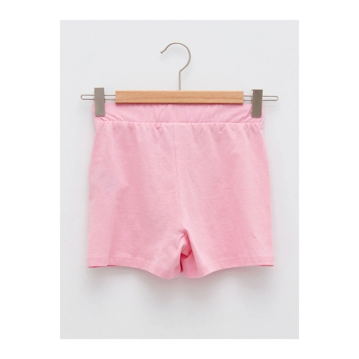 LCW Kids Beli Lastikli Baskılı Kız Çocuk Şort