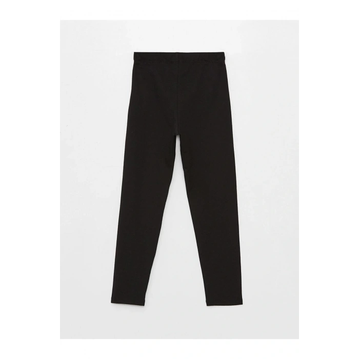 LCW Kids Beli Lastikli Baskılı Kız Çocuk Uzun Tayt