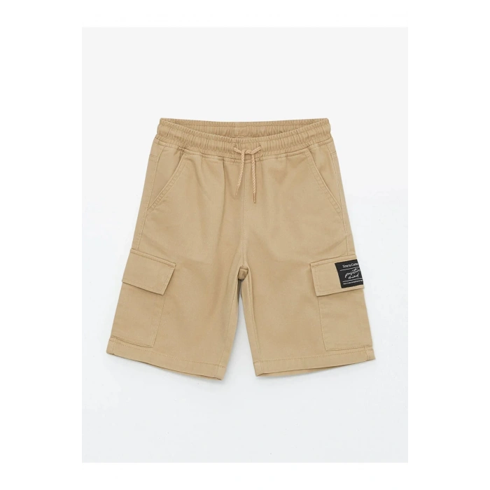 LCW Kids Beli Lastikli Erkek Çocuk Kargo Şort