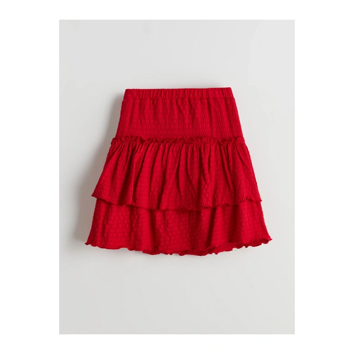 LCW Kids Beli Lastikli Fırfırlı Kız Çocuk Etek