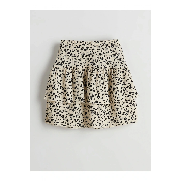 LCW Kids Beli Lastikli Fırfırlı Kız Çocuk Etek