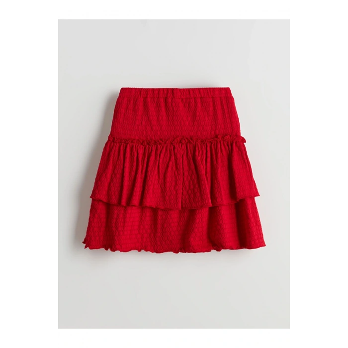 LCW Kids Beli Lastikli Fırfırlı Kız Çocuk Etek