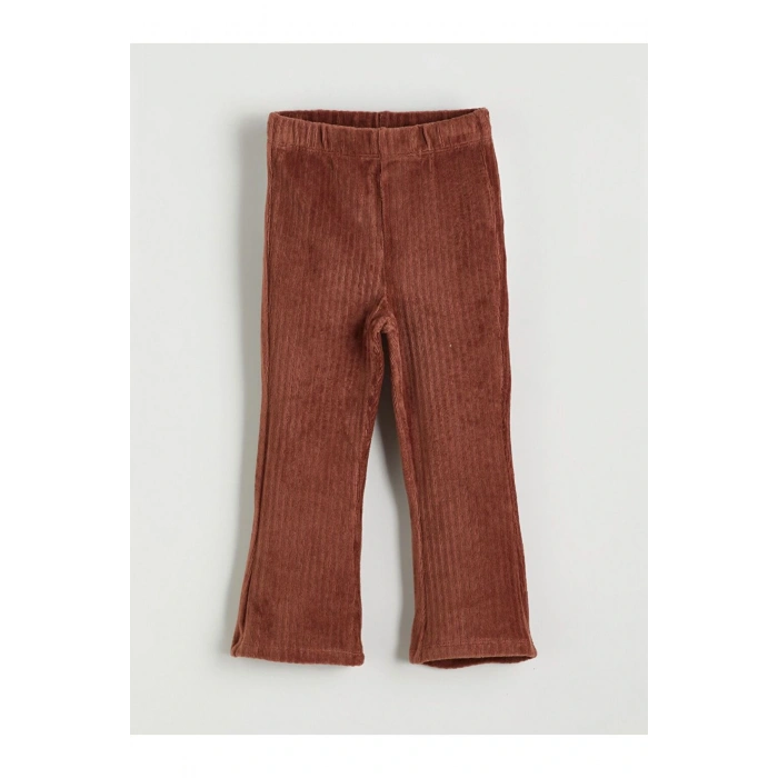 LCW Kids Beli Lastikli Kadife Kız Çocuk Tayt