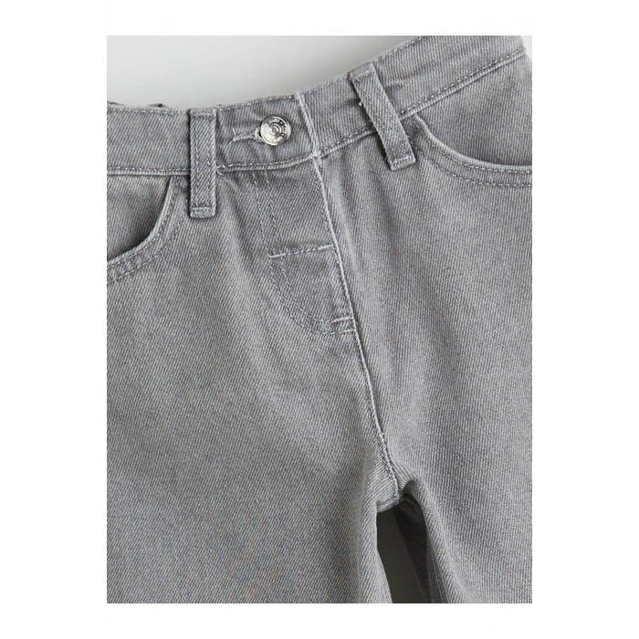 LCW Kids Beli Lastikli Kız Çocuk Jean Pantolon