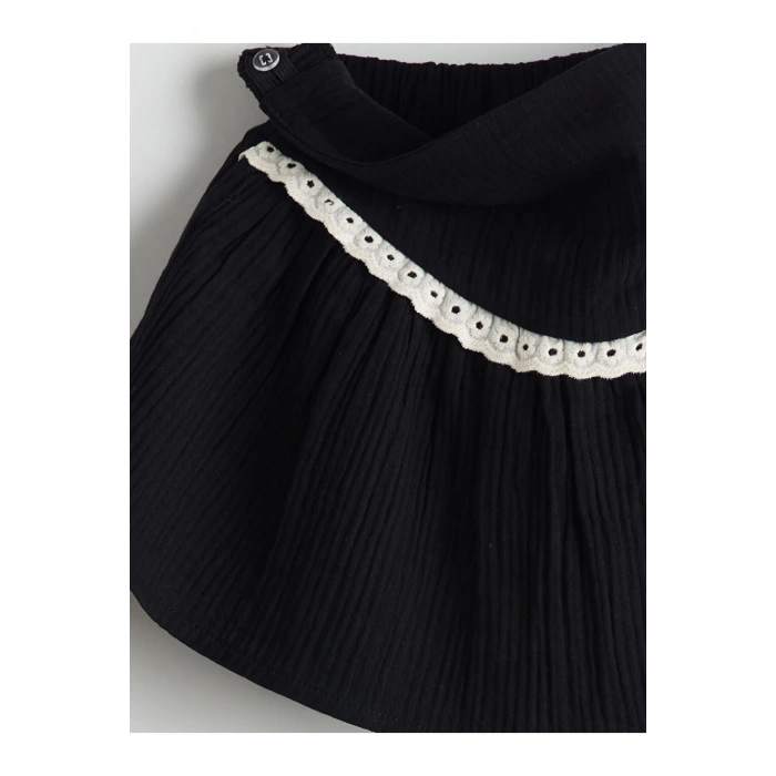 LCW Kids Beli Lastikli Pileli Kız Çocuk Etek