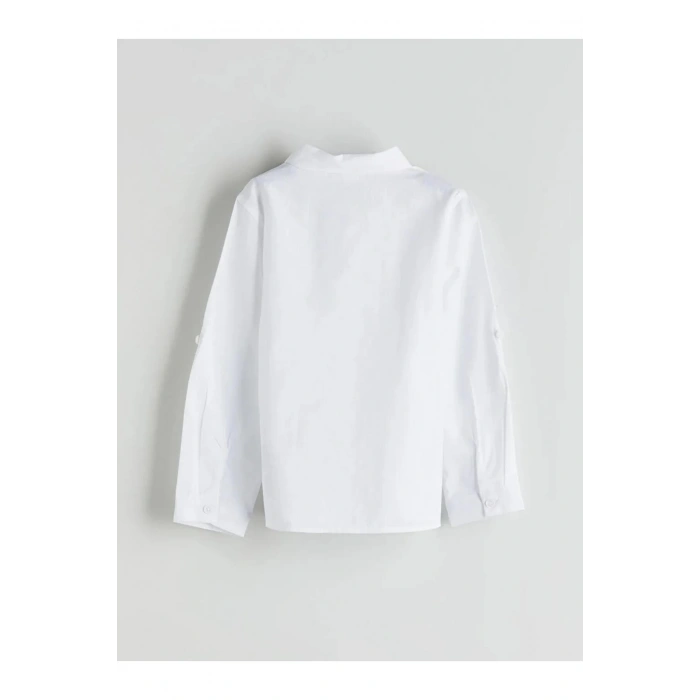 LCW Kids Beyaz Basic Erkek Çocuk Poplin Gömlek