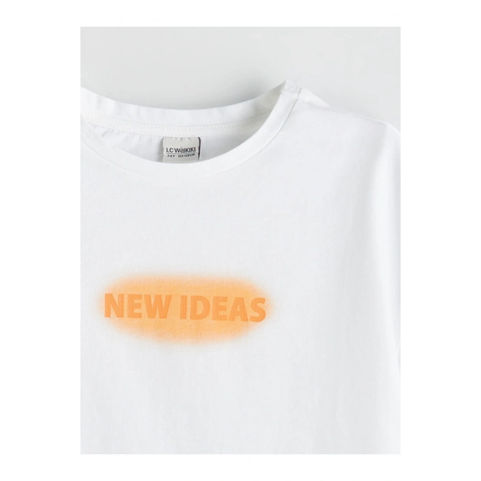 LCW Kids Beyaz Bisiklet Yaka Kız Çocuk Tişört 2li T T