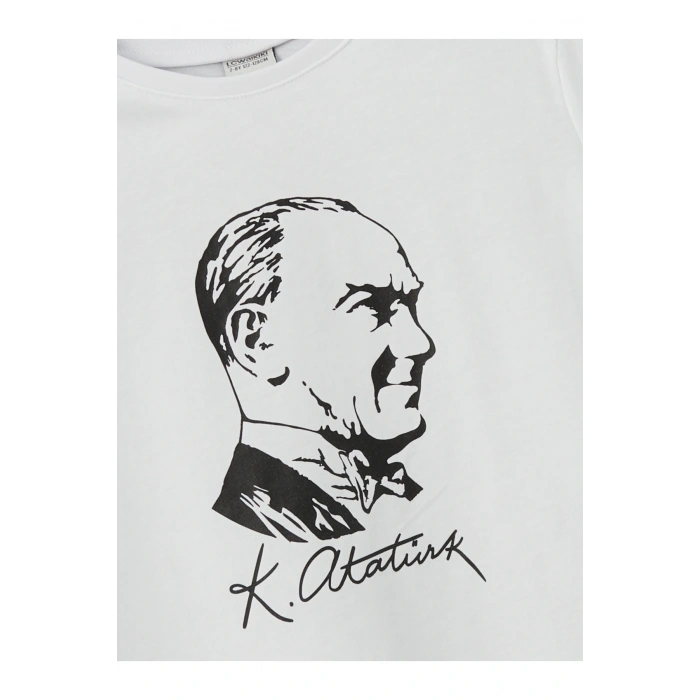 Lcw Kids Bisiklet Yaka Atatürk Baskılı Erkek Çocuk Tişört (S5)