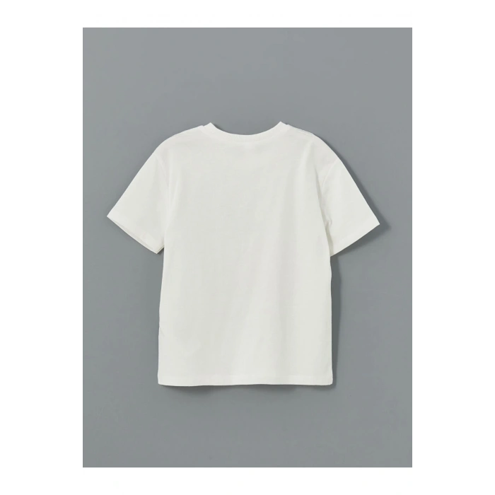 LCW Kids Bisiklet Yaka Baskılı Erkek Çocuk Tişört