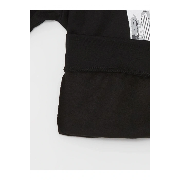 LCW Kids Bisiklet Yaka Baskılı Uzun Kollu Erkek Çocuk Sweatshirt