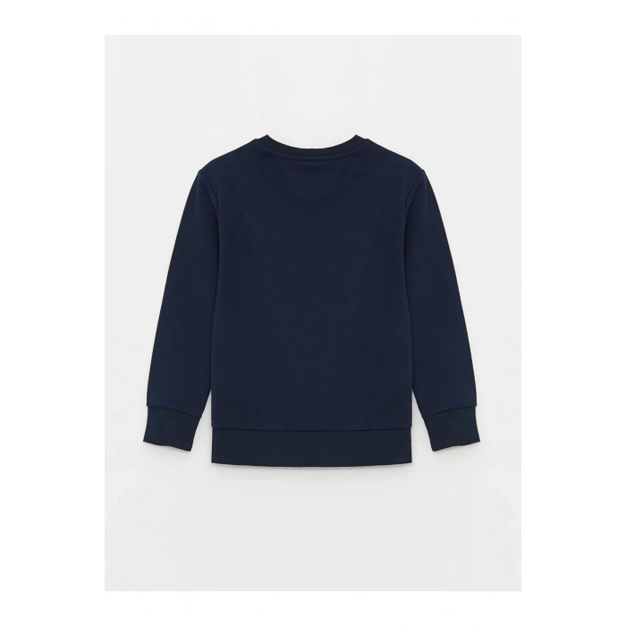 LCW Kids Bisiklet Yaka Baskılı Uzun Kollu Erkek Çocuk Sweatshirt