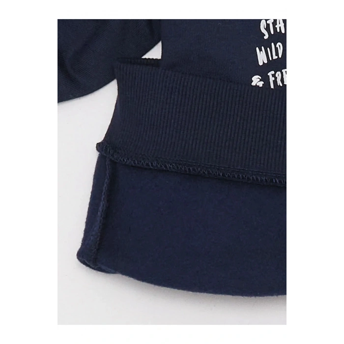 LCW Kids Bisiklet Yaka Baskılı Uzun Kollu Erkek Çocuk Sweatshirt