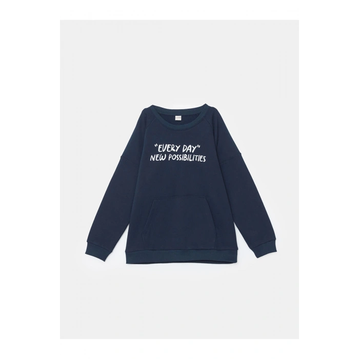 LCW Kids Bisiklet Yaka Erkek Çocuk Kalın Sweatshirt