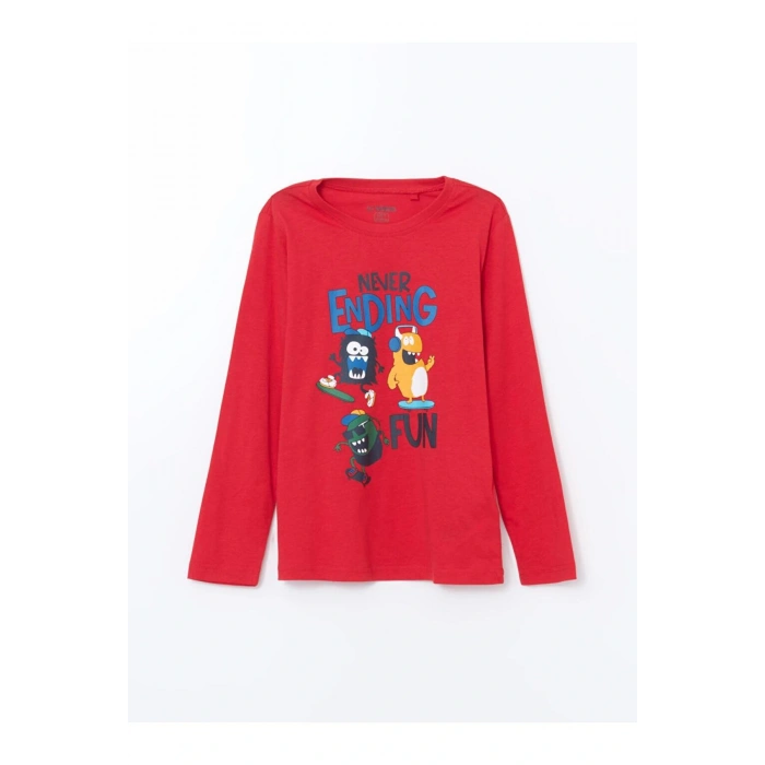 LCW Kids Bisiklet Yaka Erkek Çocuk Pijama Takımı