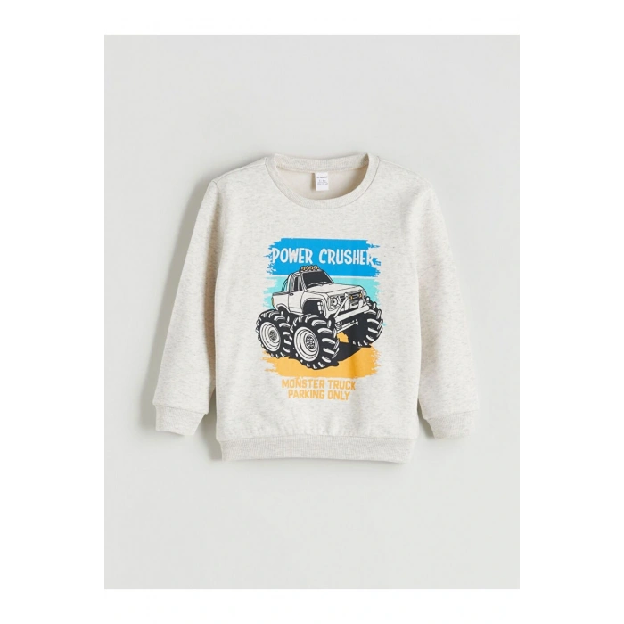 LCW Kids Bisiklet Yaka Erkek Çocuk Sweatshirt