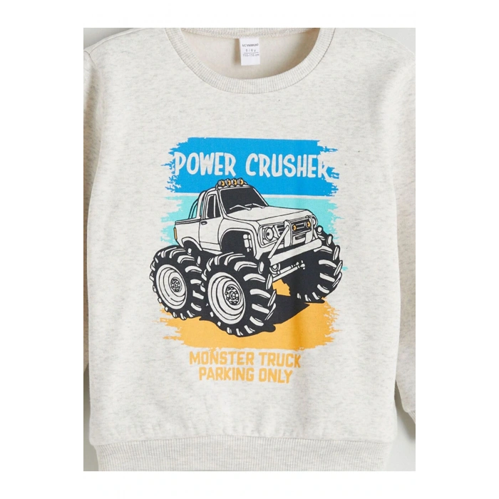LCW Kids Bisiklet Yaka Erkek Çocuk Sweatshirt